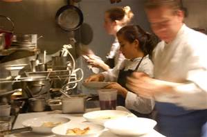 Busy restaurant scene